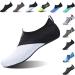 L-RUN Barefoot Skin Aqua Socks for Women & Men | Quick-Drying Water Shoes for Surf, Swim, Yoga | Dot White - Size 8.5-9.5 Women/7-7.5 Men - Buy Online on GoSupps.com