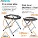 Aosion Portable Camping Toilet for Adults - Folding seat for Hiking, Boating, and Travel - Buy Online on GoSupps.com