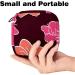 Stylish Menstruation Pad Bag with Zipper | Cute Red Flower Design - Women's Tampon & Napkin Organizer - Buy Online on GoSupps.com