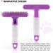 Poodle Pet Dog Grooming Rake | Dematting Tool with Stainless Steel Comb | Removes Loose Hair | Purple Handle - Buy Online on GoSupps.com