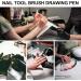 SOLUSTRE Nail Art Point Drill Drawing Brush Pen Nail Art Pen Manicure Drill Drawing Nails Brush Carving Brush for Nail Art - Buy Online on GoSupps.com
