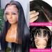 16 13x6 HD Lace Front Human Hair Wig | Brazilian Straight Glueless Lace Frontal Wig with Baby Hair | 150% Density | Pre Plucked Transparent HD Lace - Buy Online on GoSupps.com