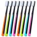 Zumaha compact toothbrush with hard bristle hand toothbrush for deep cleaning stain and plaque removal 10-pack travel toothbrushes ergonomic