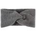 Stylbreaker women fine knit headband with soft surface and twist knot Detail warm winter hair band headband 04026043 color: gray