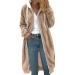 Hanxiulin fleece jacket plush jacket cuddly jacket ladies coat winter jacket long -sleeved winter coat jacket step jacket bladder fleece jacket fleece buffer coat with hood winter jacket l beige