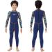 AONYIYI Kids Wetsuit for Boys Girls 2.5mm Neoprene Thermal Swimsuit Shorty Full Diving Suits Back Zip UV Protection for Child Toddler Youth Snorkelling Surfing Kayaking Full-CornflowerBlue 5-6 Age/6