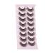 Yawamica 16MM C Curl Mink Lashes - Natural Wispy Medium Volume False Eyelashes, 8 Pairs Pack - Buy Online on GoSupps.com
