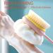 JH DREAM 2 in 1 Shower Body Brush with Bristles and Loofah | Long Handle Back Scrubber for Men and Women | Body Exfoliator | Pink 14 inch - Buy Online on GoSupps.com