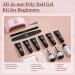 Modelones Polygel Starter Set with UV Lamp 20W Brown Glitter & 6 Colors for DIY Acrylic Nails | Perfect for Valentine's Day Nail Design - Buy Online on GoSupps.com