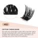 Lash Clusters DIY Eyelash Extensions 72 Pcs D Curl 8-16mm | Thin Stem Individual Cluster Lashes for Self-application | Reusable Wisps (H-02 D Curl 8-16mm) - Buy Online on GoSupps.com