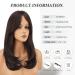 FESHFEN Long Brown Wigs with Bangs - Natural Look Synthetic Hair Wig for Women | 45 cm International Shipping - Buy Online on GoSupps.com