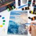 Aen Art Acrylic Paint Set - 24 Colors for Canvas, Wood, Ceramic & Fabric - Non Toxic, Rich Pigments - 2 fl oz Bottles - Buy Online on GoSupps.com