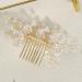 HAPINARY bridal comb bridal headpiece wedding headpiece wedding hair accessories hair gems for women bridal hair accessories hair accessory for women pearl Beautiful hair comb bride - Buy Online on GoSupps.com
