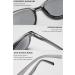 Lanomi Rectangle Reading Glasses with Sun Protection | Prescription Sunglasses for Men & Women | Lightweight 2.0x Outdoor Visual Aid Gray Color - Buy Online on GoSupps.com