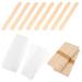 OUNONA Bandes de Cire pour pilation B tonnets en Bois Kit pilation 100 Bandes Non Tiss es 100 B tonnets Applicateurs Cire Molle Corps et Visage Usage Familial et Professionnel