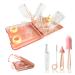 6 in 1 Baby Bottle Cleaning Brush Set : Silicone Bottle Brush Nipple Brush Straw Brush Baby Bottle Drying Rack Space Saving Soap Dispenser & Storage Box. Newborn Essentials Must Haves. Pink