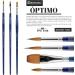 Escoda Optimo Kolinsky Round Paint Brush - Size 1 | Long Handle for Oil & Acrylic Painting - Buy Online on GoSupps.com
