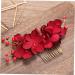 Housoutil 1pc Women Hair Accessories Accesorios Para Wedding Decoration Girl Hair Clips Hair Clips for Men Hair Accessories for Girls Rhinestone Headpiece Comb Red Korean Bride - Buy Online on GoSupps.com