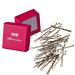 Hair -minded hair clips Little bobby pins mini (50 pieces | Dark gold | 3.4cm short) for blonde hair including box for storage