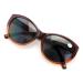 Women Bifocal Reading Sunglasses Reader Glasses Cateye Vintage Jackie Oval Brown 1.0 x