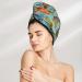 Hair Towel Wrap - Quick Drying Towel Turban with Button | Retro Seamless Flying Butterflies | Perfect for International Shipping - Buy Online on GoSupps.com