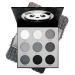 Black Smoky Eye shadow Palette for Halloween 9 Colors True Black Dark Grey Smokey Goth Makeup Pallet 9 Soft Matte Shimmer High Pigmented Basic Black White Gray Shade