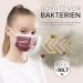 50 Disposable Face Masks Made in Germany | CE Certified | Triple Layer Filtration | Small Size (14.5cm x 9.5cm) | Bordeaux Color - Buy Online on GoSupps.com
