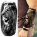 8 Sheets Realistic 3D Black Tribal Tiger Temporary Tattoos - Men/Women Pirate Lion Compass Clock Warrior Gladiator Fake Tattoo Stickers - Buy Online on GoSupps.com