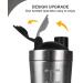 Rocky & Chao Stainless Steel Protein Shaker 700+200ml | Double Wall with Powder Compartment & Ball | Durable Fitness Shaker with Snap Lid - Buy Online on GoSupps.com