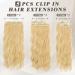 BARSDAR Clip In Extensions - 5 PCs Long Wavy Butter Blonde Synthetic Hair | Thick & Soft 45 cm for Women & Girls - Buy Online on GoSupps.com