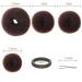 YaFex Hair Bun Maker Kit - 4 Donut Bun Makers & Accessories in Brown | Elastic Hair Ties and Bobby Pins Included - Buy Online on GoSupps.com