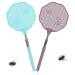 Takuza fly gossip 2 pieces flying gossip Pest Control with integrated mosquito scraper used to ward off fly wasps mosquitoes and other insects (green purple) 2 pieces (flower shape)