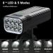 NEWBOLER Bike Lights 10000mAh USB Rechargeable - Super Bright 3000 Lumen 8 LED Bicycle Light with 5 Modes - Waterproof Bike Headlight with 360 Rotation Bracket - Buy Online on GoSupps.com