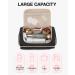 BAGSMART Large Toiletry Bag for Women  Cosmetic Makeup Bag Organizer with Handle  Travel Bag for Toiletries  Travel Accessories  Full Sized Container  Black-L Black Large - Buy Online on GoSupps.com