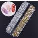 Ranvi 3000 Pieces(5 Boxes) Nail Art Rhinestone Set Nail Ornaments Style1 Gold rivet - Buy Online on GoSupps.com