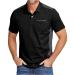 ZITY Golf Shirt for Men Short Sleeve Sports Polo Shirts Mesh Tennis T-Shirt 0013-pocket Black XX-Large