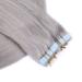 Shop 100% Remy Tape-In Hair Extensions - Silver 60cm 60 Tresses | Premium Quality by Novon Hair Extensions - Buy Online on GoSupps.com