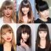clip in bangs for women Clip in Bangs Synthetic Bangs Hair Clip in Extensions French Natural Fringe Bangs Clip in Thick Front Neat Flat Bang Short Straight Hair piece Bangs with Temples Bangs Hair (C SW65-12H22 - Buy Online on GoSupps.com