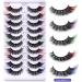 False Eyelashes 10 Pairs 3D False Eyelashes & Eyelash Applicator Volume Fake Natural Eyelashes Wispy Cat Eye Lashes Fluffy Colored D Curl Russian Strip Lashes - Buy Online on GoSupps.com
