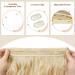 Feshfen Invisible Hair Extensions - Adjustable Curly Dark Gold & Blonde Wire Hair Extensions for Women | 45cm Long Wavy Secret Hair Part - Buy Online on GoSupps.com
