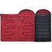 HiZYNICE 0 Degree Sleeping Bag | 100% Cotton Flannel | XXL for Adults | Cold Weather Winter Camping | Right Zip | Black 90 x 39 | Free Compression Sack - Buy Online on GoSupps.com