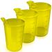 3x beak cup with lid 250ml yellow batch cup senior set made of 3x cups with 3x lids (2x with opening 12 x 10 mm and 1 x with opening 4 x 4 mm) drinking cup with lid drinking cup baby (yellow)