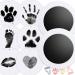 Ink Pad for Baby Hand and Footprints, 2Pcs Clean Touch Ink Pads with 6 Imprint Cards, Dog Paw Print Kit, Doesnt Touch Skin, Inkless Print Kit Safe Non-Toxic for Newborn Baby, Family Keepsake Black