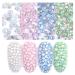 Sanbore 4 Packs Opal Jelly Nail Art Rhinestones Flatback Round Beads Glitter Crystals Mix Size Nail Charms Face Clothes Jewelry DIY Crafts