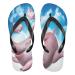 Mnsruu Funny Flying Piggies Cloud Flip Flops Flip Sandals Home Slippers Hotel Spa Bedroom Travel for Men Women Medium