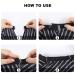 Barber Cape & Neck Duster Set - Waterproof Polyester Hair Cutting Cape with Adjustable Elastic Neckline - Black & White Stripes - Buy Online on GoSupps.com