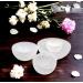 4All Selenite Crystals Round Cleansing Bowl Selenite Stone Super Natural Spirit Healing Plate White Natural Meditation Tool Handmade Tumbles Jewelry Storage for Decoration Gift (6cm)