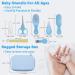 Baby Grooming Kit - Nursery Set with Nose Cleaner, Comb, Brush, and More | Baby Shower Gifts for Girls and Boys - Manicure Kit Blue (8pcs) - Buy Online on GoSupps.com