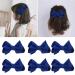 Lurrose Blue Hair Clips Set - 12 Hair Bows & 50 Metal Hair Clips | Classic Hair Accessories for Girls - International Shipping - Buy Online on GoSupps.com