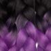 Tess Braids Extensions 60 cm | Jumbo KanCalon Ombre Hair Braids - Black/Purple/Gray - 100g Bundle for Box Braids - Buy Online on GoSupps.com